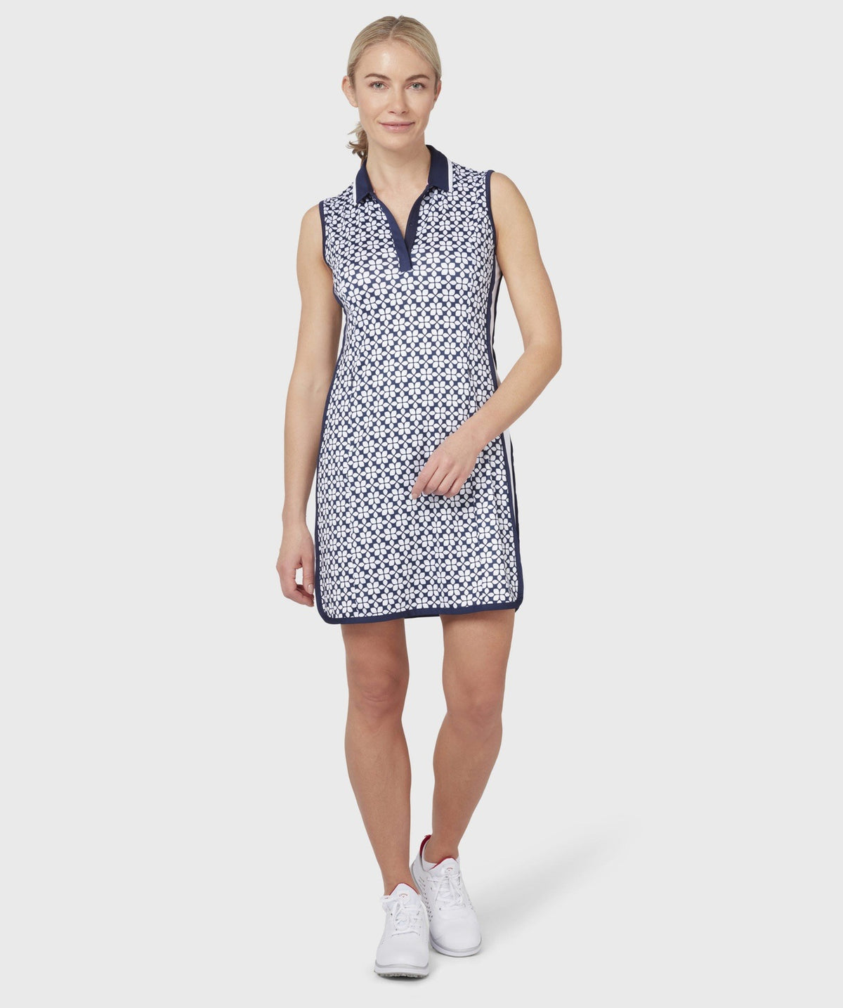 Callaway Ladies Geo Printed S/L Golf Polo Dress CGDKC014