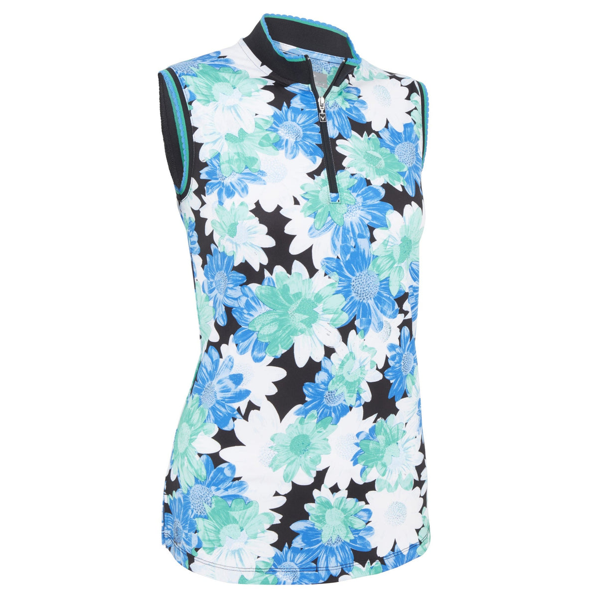 Callaway Ladies Printed Floral SL Golf Polo Shirt CGKSC017