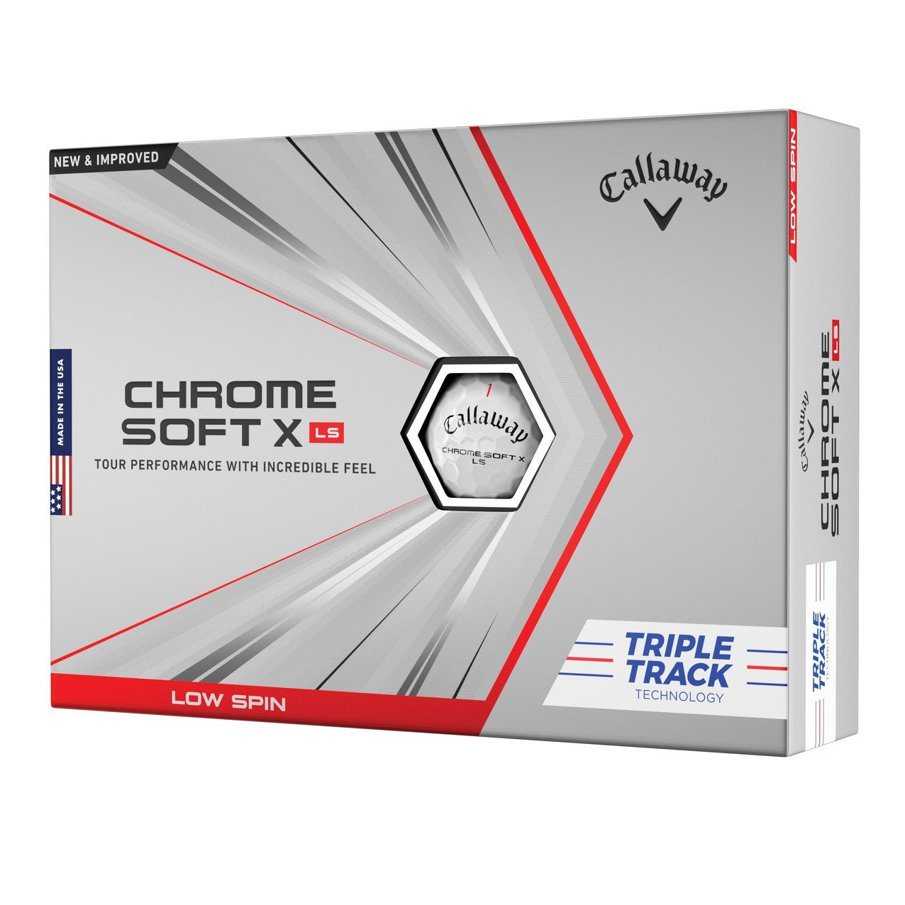 Callaway 2023 Chrome Soft X LS Triple Track Golf Balls | White