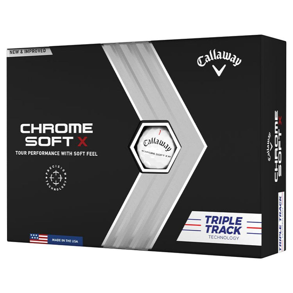 Callaway Chrome Soft X Triple Track Golf Balls | White