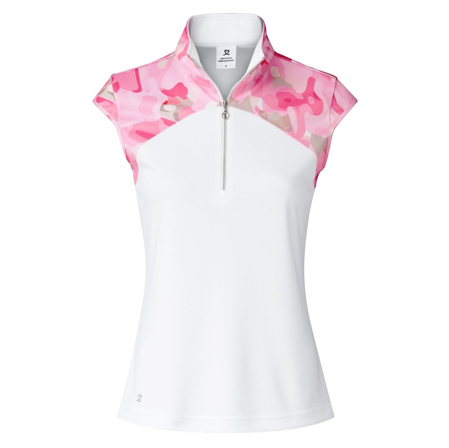 Daily Sports Ladies Camo Print Detail Golf Polo Shirt
