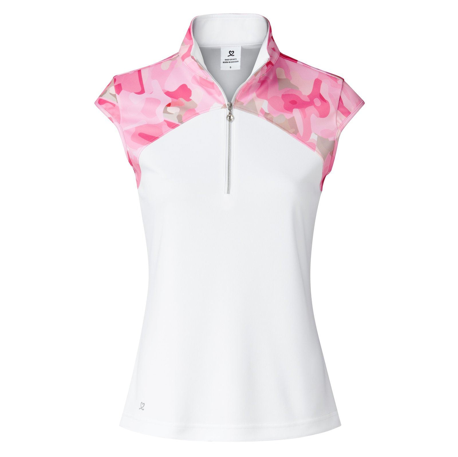 Daily Sports Ladies Camo Print Detail Golf Polo Shirt