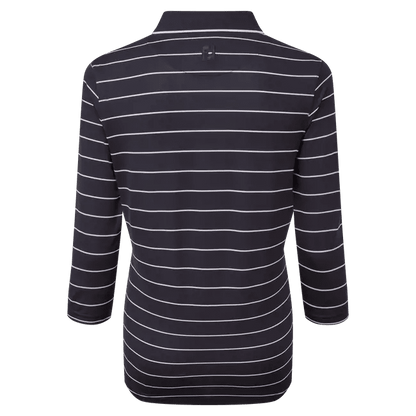 FootJoy Ladies 3/4 Sleeve Pinstripe Pique Golf Polo Shirt 88460