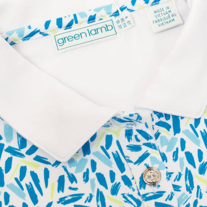 Green Lamb Ladies Kay SL Printed Polo Golf Shirt SG22922