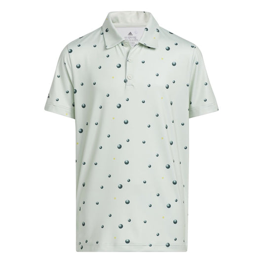 Junior adidas Ball Printed Golf Polo Shirt HK7038