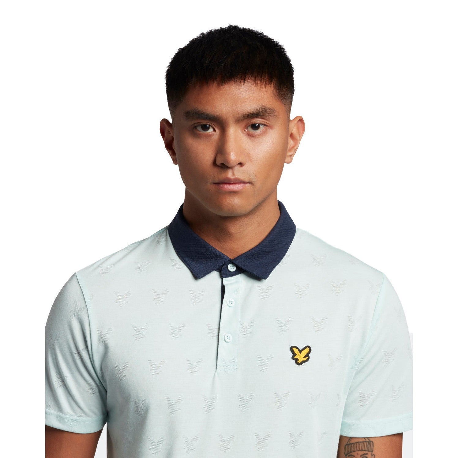 Lyle & Scott Jacquard Golf Polo Shirt SP1562G
