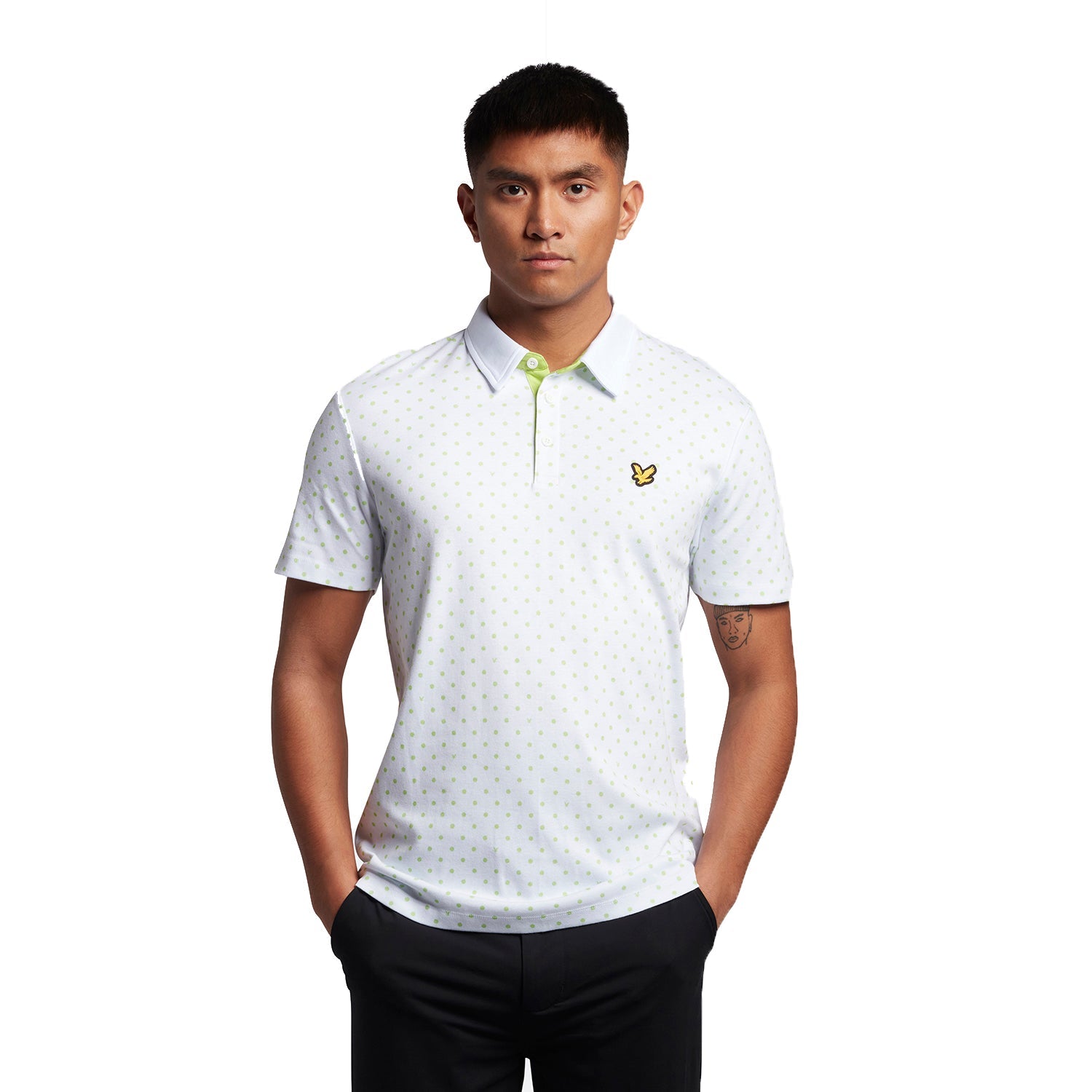 Lyle Scott Polka Dot Golf Polo Shirt SP