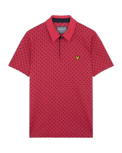 Lyle & Scott Lyle Polka Dot Golf Polo Shirt SP1665G