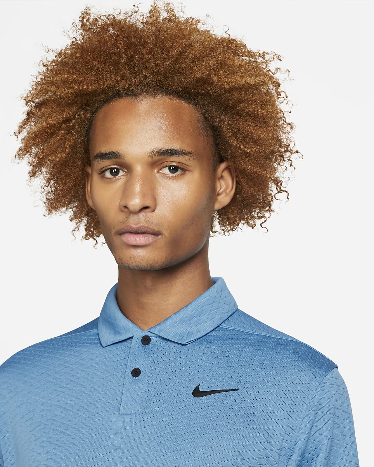 Nike Dri-Fit Vapor Textured Golf Shirt DH0814 Dutch Blue/Black ...