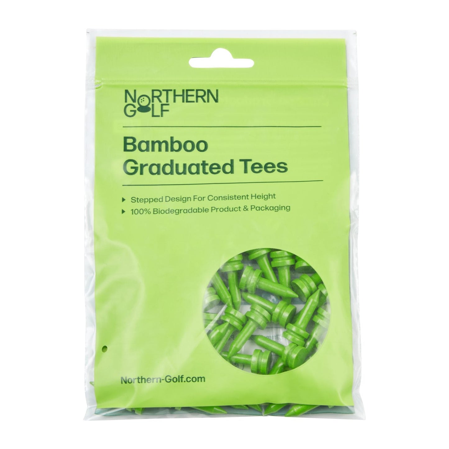 Northern Golf Lime Bamboo Graduated Tees