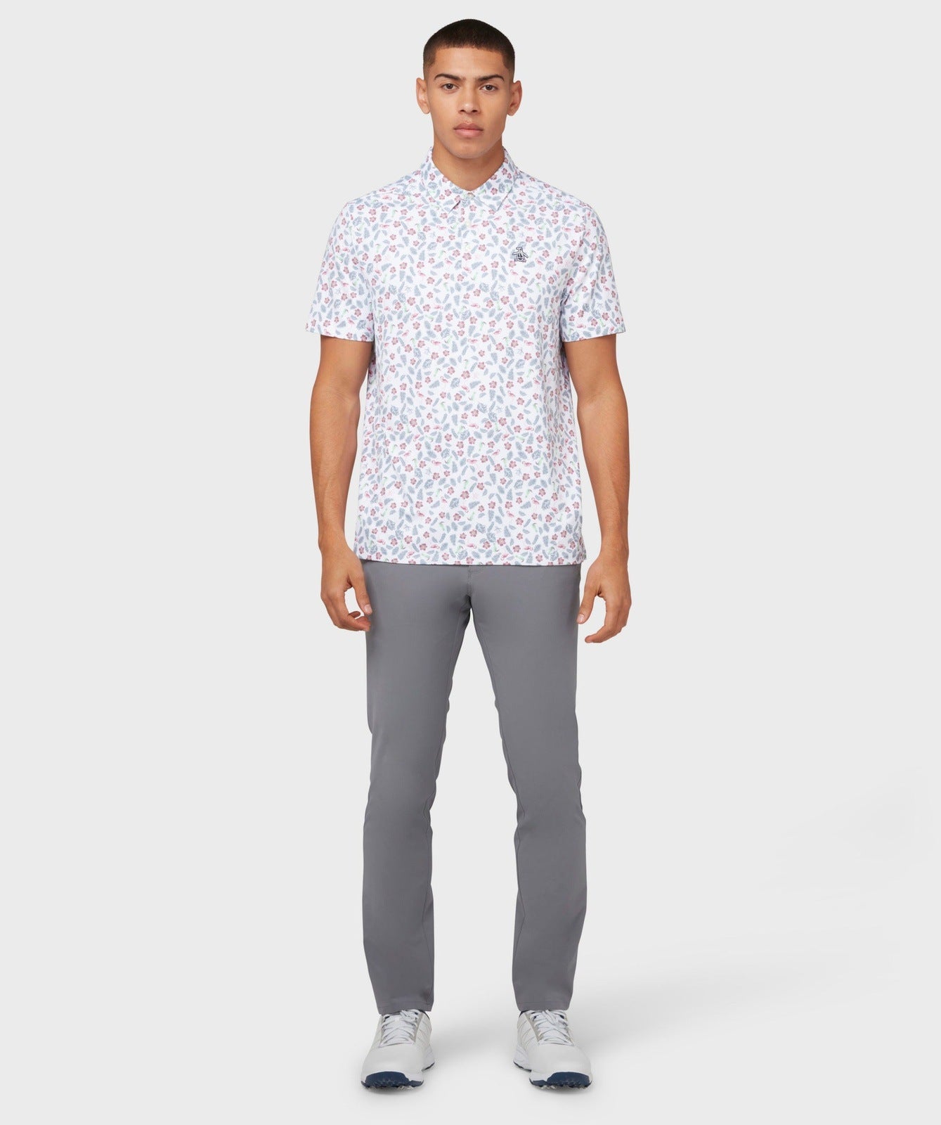 Original Penguin Whimsical Tropical Print Golf Polo Shirt OGKSC027