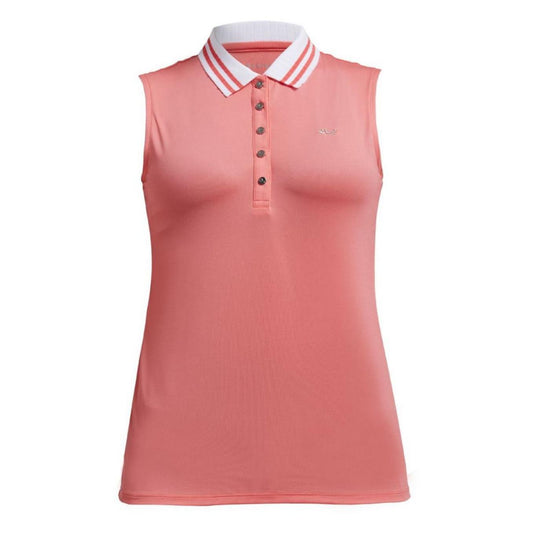 Rohnisch Ladies Stripe Sleeveless Golf Polo Shirt 110186