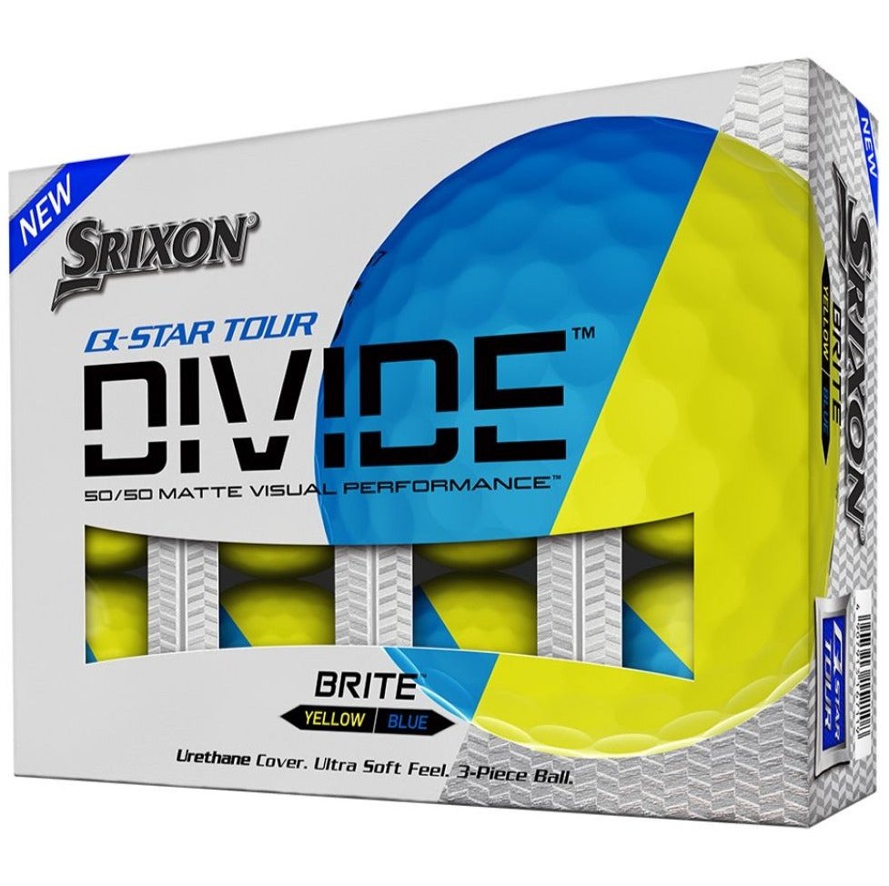 Srixon Q-Star Tour Divide Golf Balls | Yellow/Blue