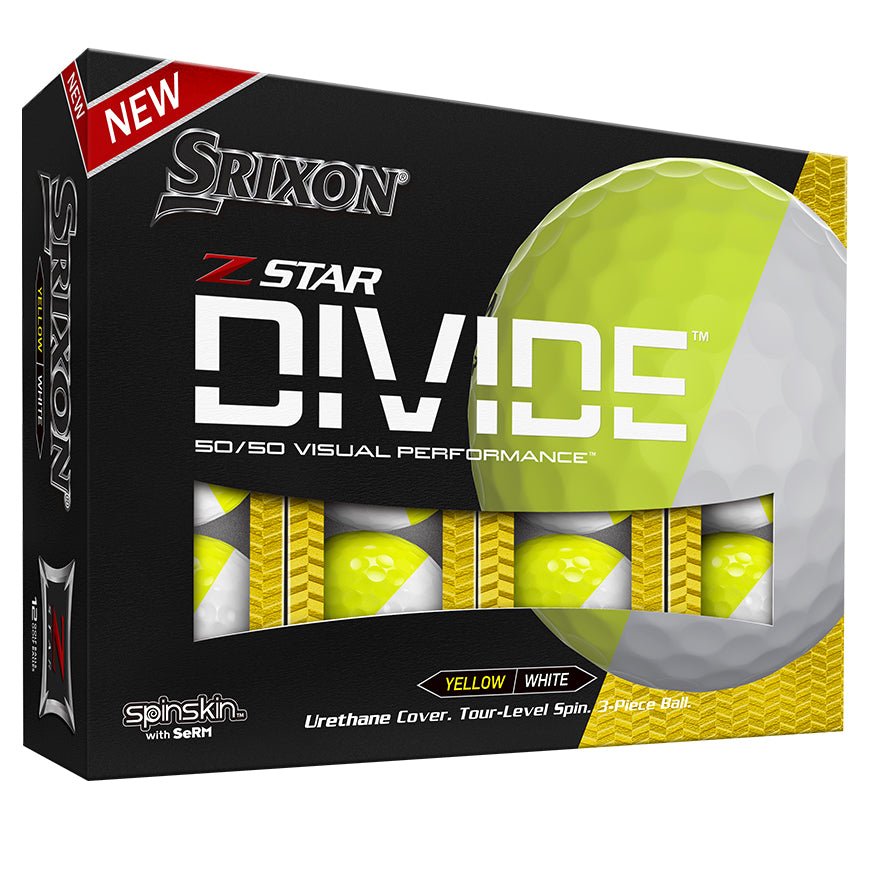 Srixon Z-Star Tour Divide Golf Balls | Yellow/White