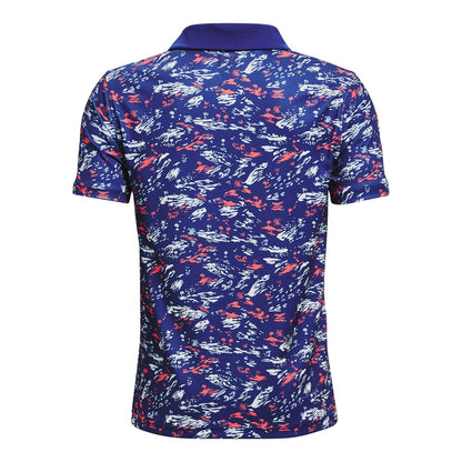 Under Armour Junior Performance Paradise Printed Golf Polo Shirt 1373642