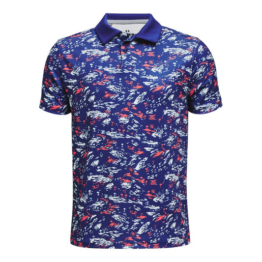 Under Armour Junior Performance Paradise Printed Golf Polo Shirt 1373642
